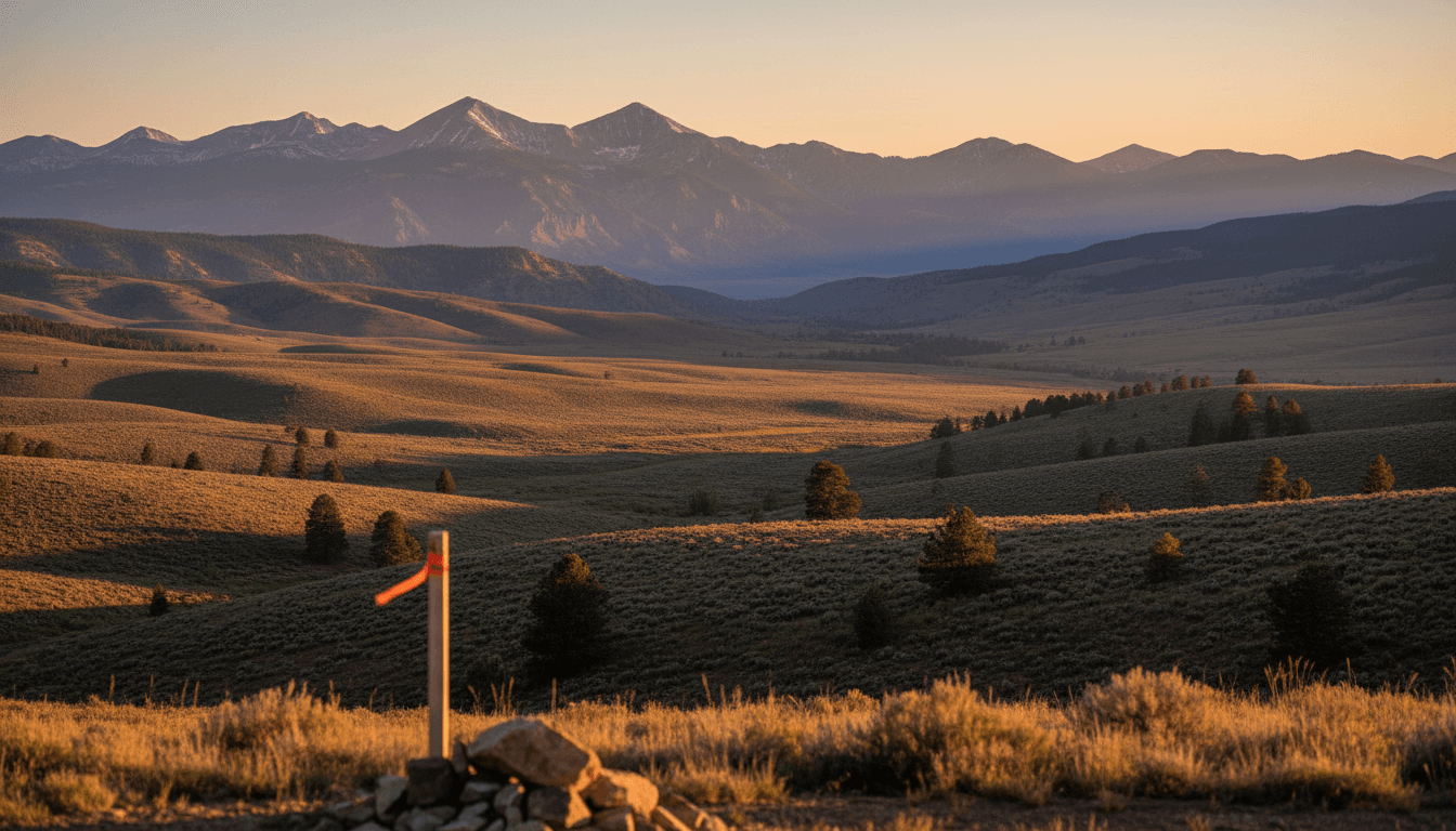 Colorado vacant land landscape with mountain views